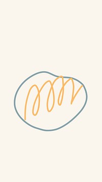 Beige messy scribble iPhone wallpaper, minimal design