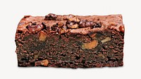 Chocolate fruit brownie  isolated object