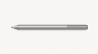 Metallic gray wireless pen, digital device flat lay