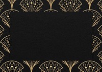 Vintage gatsby frame background, dark brown design