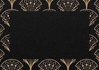 Vintage gatsby frame background, dark brown design