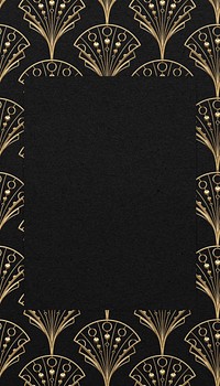 Vintage gatsby frame iPhone wallpaper, dark brown design