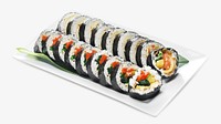 Sushi rolls food isolated object