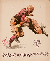 November 2, 1935 Official Souvenir Football Program for the Fordham versus Pitt game at the Polo Grounds in New York City by Grant Powers.