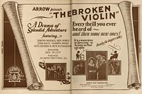 Poster for The Broken Violin (1923 film).