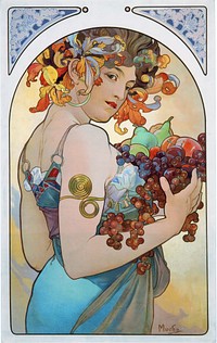 Fruit by Alphonse Mucha