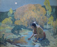 Autumn Moon (1927) by E. Irving Couse.