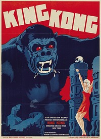 Danish movie poster for King Kong (1933 film)