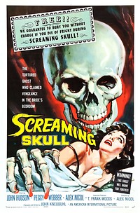 Film poster for the 1958 film The Screaming Skull