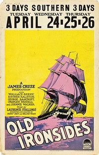 Poster for the 1926 film Old Ironsides.