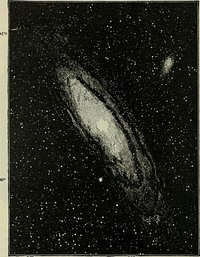 Identifier: elementsofastro00youn (find matches)Title: The elements of astronomy; a textbookYear: 1919 (1910s)Authors: Young, Charles A. (Charles Augustus), 1834-1908 Young, Anne Sewell, b. 1871., edSubjects: Astronomy ConstellationsPublisher: Boston, New York (etc.) Ginn and CompanyContributing Library: The Library of CongressDigitizing Sponsor: The Library of CongressView Book Page: Book ViewerAbout This Book: Catalog EntryView All Images: All Images From BookClick here to view book online to see this illustration in context in a browseable online version of this book.Text Appearing Before Image:Fig. 117.—A Spiral Nebula (Keeler). 346 PHOTOGRAPHS OF NEBULJ3. (§471 Thus, in the Pleiades, it has been found that nearly all the largeistars have wisps of nebulous matter attached to them, as indicated bythe dotted outlines in Fig. 115: and in a small territory in and nearText Appearing After Image:Fig. 118. — Mr. Robertss Photograph of the Nebula of Andromeda. the constellation of Orion, Pickering, with an eight-inch photographictelescope, found upon his star plates nearly as large a number of § 4711 CHANGES IN NEBULAE. 347 new nebulae as of those that were previously known within the sameboundary. The photographs of nebulae require, generally, an exposure of fromone hour to four or five, or even more. The images of all the brighterstars in the field are therefore enormously over-exposed, and seriouslyinjure the picture from an artistic point of view. 472. Changes in Nebulae.—It cannot perhaps be stated withcertainty that sensible changes have occurred in any of the nebulae,since they first began to be observed, — the early instruments were soinferior to the modern ones that the older drawings cannot be trustedvery far; but some of the differences between the older and more re-cent representations make it extremely probable that real changes aregoing on. Probably after aNote About ImagesPlease note that these images are extracted from scanned page images that may have been digitally enhanced for readability - coloration and appearance of these illustrations may not perfectly resemble the original work.