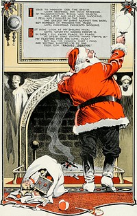 Santa Claus turns on the electric light, Dec 1912Identifier: pacificgaselectr41913paci (find matches)Title: Pacific Gas and Electric magazineYear: 1909 (1900s)Authors: Pacific Gas and Electric CompanySubjects: Pacific Gas and Electric Company Electric utilities Public utilitiesPublisher: (San Francisco, Calif.) : Pacific Gas and Electric Co.Contributing Library: San Francisco Public LibraryDigitizing Sponsor: San Francisco Public LibraryView Book Page: Book ViewerAbout This Book: Catalog EntryView All Images: All Images From BookClick here to view book online to see this illustration in context in a browseable online version of this book.Text Appearing Before Image:0 Reports Construction Designs J. G. White & Company, .no. ALASKA COMMERCIAL BUILDINGSAN FRANCISCO First National Bank BIdg. 43 Exchange Place CHICAGO, ILL. NEW YORK, N. Y. London Correspondents:-J. G. White & Company, Ltd.9 Cloak Lane, LONDON, E. C. Pacific Service Magazine Contents for December SANTA CLAUS TURNS ON THE ELECTRIC LIGHT Frontispiece THE STORY OF LAKE SPAULDING John A. Britten . . 227 R. G. CLIFFORDS HEORIC ACT OF RESCUE 232 FOREBAY PHASE OF SOUTH YUBA DEVELOPMENT Henry A. Wlttich . 233THE HERMIT OF ELECTRA—OLD MAN VOGT . . F. S. Myrtle ... 239RECONSTRUCTION OF DAVIS SUBSTATION . . . Geo. H. Hollidge . 243 IN MEMORIAM—HUGH ROY MOORE 247 NOTING PROGRESS OF THE WORLDS FAIR 248 EVERY ONE A CHAMPION M. B. Mensing . . 250 PERSONALS 251 EDITORIAL 252 ITEMS OF GENERAL INTEREST 254 DOINGS OF OUR COMPANY SECTION, N. E. L. A. . Henry Bostwick . . 259 DIRECTORY OF COMPANYS OFFICIALS 263 MAP OF COMPANYS SYSTEM 264 ■yearly Subscription $1.50 Single Copies each 15 centsText Appearing After Image:I USED TO WANDER O'ER THE EARTH WITH TROPHIES FOR YOUR STOCKING.OF TRANSPORTATION THERE WAS DEARTH AND LIGHT AHD HEAT WERE SHOCKING. I FELL AHD FUMBLEP IH THE DARK AND GRAZED MY SHINS AGAINST THE BARK;BUT RUMBLED ON TOWARDS THE -HARK, WITH CHRISTMAS PRESENTS ROCKING. UT NOW, UOOK AT MY SMTUNG FACE; MOTE WHAT TTY DARING tlERVE \S.m EASE I FLY FROl\ PLACE TO PLACE AT SPEED THAT SHOWS V/HAOT ^/-BRVE:. IS !MY FLEETING PEER ARE GOHE, ALAS BUT ALL THE HOUSES THRT I PASSARE LECTRIC LIGHTED-OR BY GAS FROM OUR PACIFIC S^EVICE,Note About ImagesPlease note that these images are extracted from scanned page images that may have been digitally enhanced for readability - coloration and appearance of these illustrations may not perfectly resemble the original work.