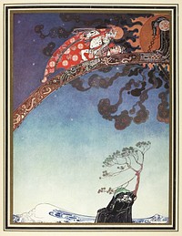 Illustration by Kay Nielsen in East of the sun and west of the moon (1914), (198 x 150 mm), Alexander Turnbull Library, qRPr HODD NIEL 1914.