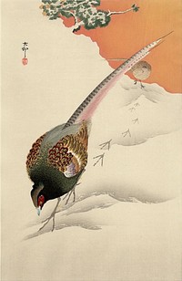 Print by Koson,:pheasant