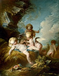 François Boucher - The Cherub Harvesters - BF.1988.5 - Museum of Fine Arts