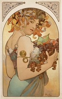 Fruit by Alphonse Mucha