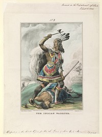 The Indian warrior (1845) by N. Currier (Firm).