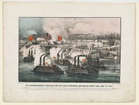 Bombardment and capture of Fort Hindman, Arkansas Post, Ark. Jany. 11th (1863) by Currier & Ives