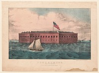 Fort Sumter: Charleston Harbor, S.C. between 1860 and 1870 by Currier & Ives