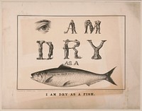 I am dry as a fish (1868) by Currier & Ives