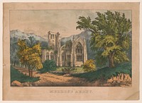 Melrose Abbey between 1856 and 1907 by Currier & Ives