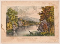 Moosehead Lake between 1840 and 1880 by Currier & Ives