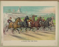 A dash for the pole (1893) by Currier & Ives