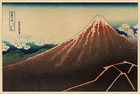 Katsushika Hokusai's Storm below Mount Fuji (Sanka no haku u), from the series Thirty-six Views of Mount Fuji (Fugaku sanjūrokkei) (ca. 1830–32) 