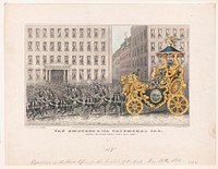 Van Amburgh & Cos. triumphal car: passing the Astor House, April 20th. (1846) by N. Currier