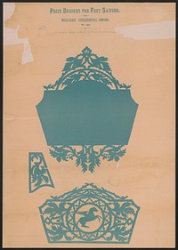 Prize designs for fret sawing (ca.1879) print in high resolution by Henry T. Williams. 