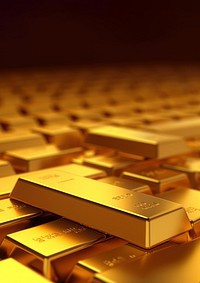 3d render illustration of gold bars.  