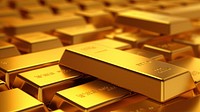 3d render illustration of gold bars.  