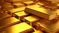 3d render illustration of gold bars. AI generated Image by rawpixel. 