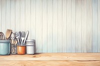Kitchen background wood kitchen utensil arrangement. AI generated Image by rawpixel.