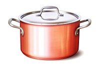 Stainless steel pot white background appliance saucepan. AI generated Image by rawpixel.