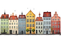 Copenhagen building architecture cartoon. 