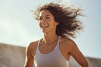 Laughing outdoors running sports. AI generated Image by rawpixel.