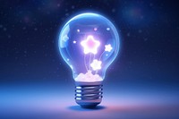 Light lightbulb galaxy star night illuminated electricity. AI generated Image by rawpixel.