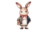Rabbit wear student uniform standing cartoon rodent. AI generated Image by rawpixel.