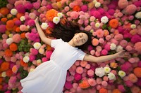 Spring flower garden portrait plant petal. AI generated Image by rawpixel.