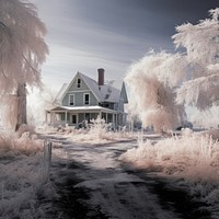 Haunted Houses house architecture building. AI generated Image by rawpixel.