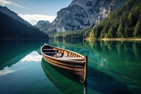 Lake boat landscape outdoors. 