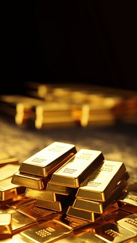 a real photo of gold bars.  