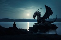 Dragon outdoors nature animal. AI generated Image by rawpixel.