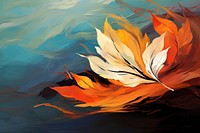 Autumn leaf abstract painting. AI generated Image by rawpixel.