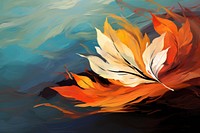 Autumn leaf abstract painting. 