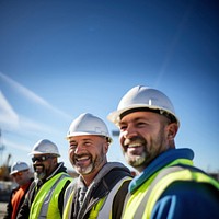 Construction portrait hardhat helmet. 