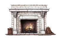 Fireplace hearth architecture building. AI generated Image by rawpixel.