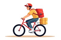 Delivery man bicycle vehicle cycling. AI generated Image by rawpixel.