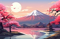 Mount Fuji landscape mountain outdoors. AI generated Image by rawpixel.